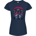 Haunted House Halloween Ghosts Spooks Womens Petite Cut T-Shirt Navy Blue