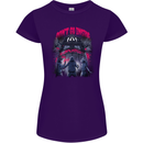 Haunted House Halloween Ghosts Spooks Womens Petite Cut T-Shirt Purple