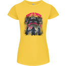 Haunted House Halloween Ghosts Spooks Womens Petite Cut T-Shirt Yellow