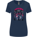 Haunted House Halloween Ghosts Spooks Womens Wider Cut T-Shirt Navy Blue