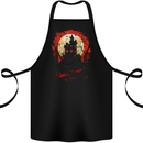 Haunted House Halloween Spooky Cotton Apron 100% Organic Black