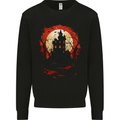 Haunted House Halloween Spooky Mens Sweatshirt Jumper Black