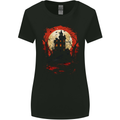 Haunted House Halloween Spooky Womens Wider Cut T-Shirt Black