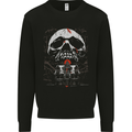 Haunted House Skull Halloween Mens Sweatshirt Jumper Black