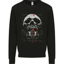 Haunted House Skull Halloween Mens Sweatshirt Jumper Black