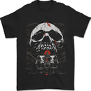 Haunted House Skull Halloween Mens T-Shirt 100% Cotton Black