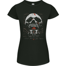 Haunted House Skull Halloween Womens Petite Cut T-Shirt Black