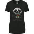 Haunted House Skull Halloween Womens Wider Cut T-Shirt Black