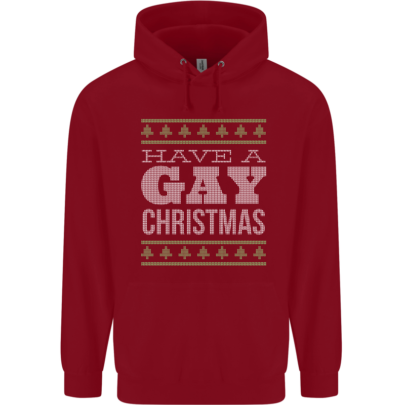 Have a Gay Christmas Funny LGBT Xmas Childrens Kids Hoodie Red