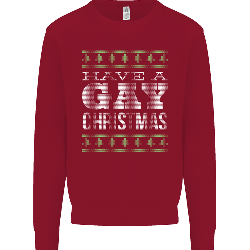 Have a Gay Christmas Funny LGBT Xmas Mens Sweatshirt Jumper Red