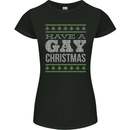Have a Gay Christmas Funny LGBT Xmas Womens Petite Cut T-Shirt Black