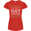 Have a Gay Christmas Funny LGBT Xmas Womens Petite Cut T-Shirt Red