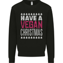 Have a Vegan Christmas Funny Xmas Vegetarian Kids Sweatshirt Jumper Black
