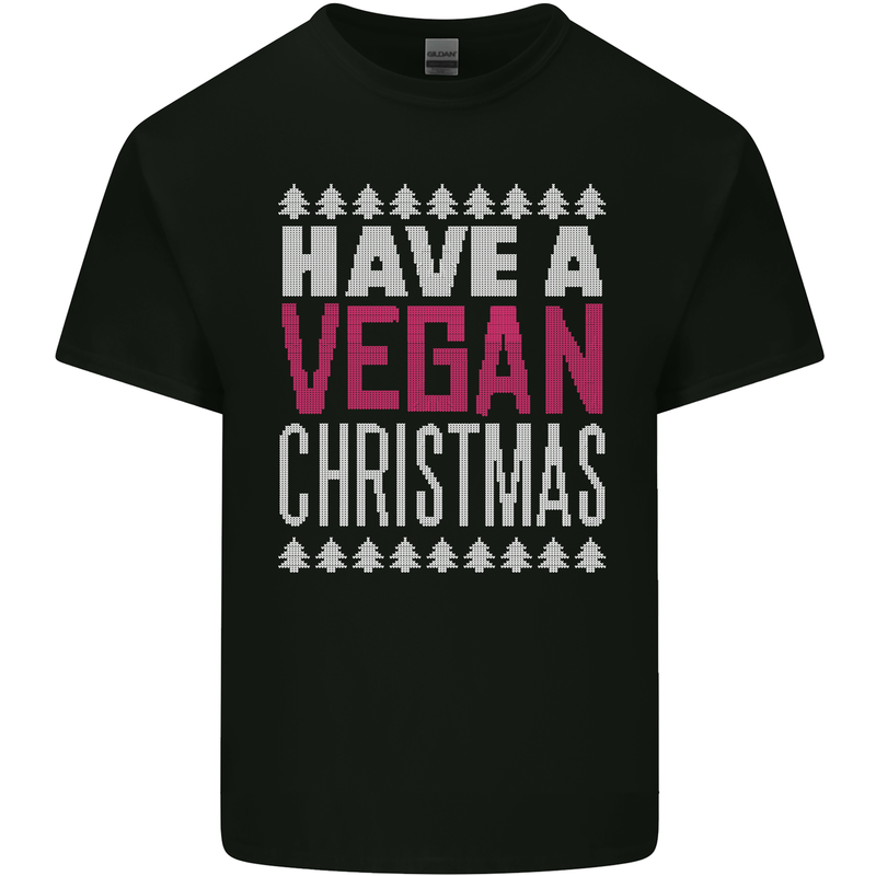 Have a Vegan Christmas Funny Xmas Vegetarian Kids T-Shirt Childrens Black