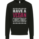 Have a Vegan Christmas Funny Xmas Vegetarian Mens Sweatshirt Jumper Black