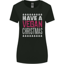 Have a Vegan Christmas Funny Xmas Vegetarian Womens Wider Cut T-Shirt Black