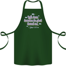 He First Loved Us Christian Jesus God Christ Cotton Apron 100% Organic Forest Green