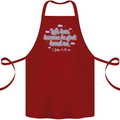 He First Loved Us Christian Jesus God Christ Cotton Apron 100% Organic Maroon