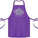 He First Loved Us Christian Jesus God Christ Cotton Apron 100% Organic Purple