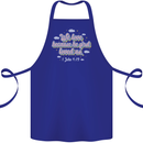 He First Loved Us Christian Jesus God Christ Cotton Apron 100% Organic Royal Blue