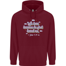 He First Loved Us Christian Jesus God Christ Mens 80% Cotton Hoodie Maroon