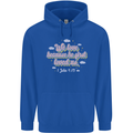 He First Loved Us Christian Jesus God Christ Mens 80% Cotton Hoodie Royal Blue