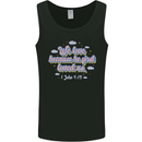He First Loved Us Christian Jesus God Christ Mens Vest Tank Top Black
