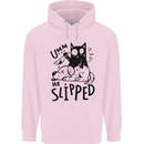 He Slipped A Cat Murdering a Dog Funny Childrens Kids Hoodie Light Pink