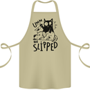 He Slipped A Cat Murdering a Dog Funny Cotton Apron 100% Organic Khaki