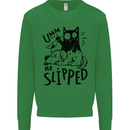 He Slipped A Cat Murdering a Dog Funny Kids Sweatshirt Jumper Irish Green