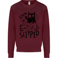 He Slipped A Cat Murdering a Dog Funny Kids Sweatshirt Jumper Maroon