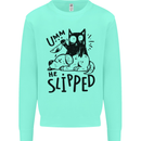 He Slipped A Cat Murdering a Dog Funny Kids Sweatshirt Jumper Peppermint