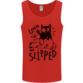 He Slipped A Cat Murdering a Dog Funny Mens Vest Tank Top Red