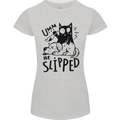 He Slipped A Cat Murdering a Dog Funny Womens Petite Cut T-Shirt Sports Grey