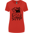 He Slipped A Cat Murdering a Dog Funny Womens Wider Cut T-Shirt Red