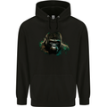 Head of a Gorilla Childrens Kids Hoodie Black