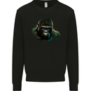 Head of a Gorilla Mens Sweatshirt Jumper Black