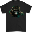 Head of a Gorilla Mens T-Shirt 100% Cotton BLACK