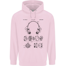 Headphones Patent Blueprint Dance Music DJ Childrens Kids Hoodie Light Pink