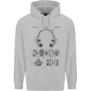 Headphones Patent Blueprint Dance Music DJ Childrens Kids Hoodie Sports Grey