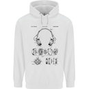 Headphones Patent Blueprint Dance Music DJ Childrens Kids Hoodie White