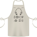 Headphones Patent Blueprint Dance Music DJ Cotton Apron 100% Organic Natural