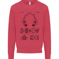 Headphones Patent Blueprint Dance Music DJ Kids Sweatshirt Jumper Heliconia