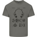 Headphones Patent Blueprint Dance Music DJ Kids T-Shirt Childrens Charcoal