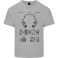 Headphones Patent Blueprint Dance Music DJ Kids T-Shirt Childrens Sports Grey
