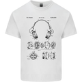 Headphones Patent Blueprint Dance Music DJ Kids T-Shirt Childrens White