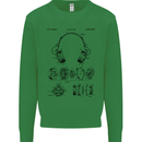 Headphones Patent Blueprint Dance Music DJ Mens Sweatshirt Jumper Irish Green
