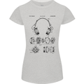 Headphones Patent Blueprint Dance Music DJ Womens Petite Cut T-Shirt Sports Grey