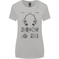 Headphones Patent Blueprint Dance Music DJ Womens Wider Cut T-Shirt Sports Grey