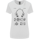 Headphones Patent Blueprint Dance Music DJ Womens Wider Cut T-Shirt White